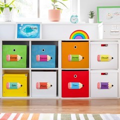 64 PCS Colorful Pencils Cutouts, Pencil Name Tags, Bulletin Board Decor, Glue