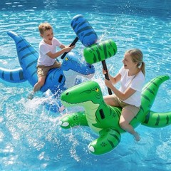 Pool Games Toys Floats -2Pack Inflatable Dinosaur Pool Floats with Blow Up To…