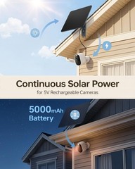 KJK 6W Solar Panel for Ring Camera, Trail Camera Solar Panel Charger with 500…