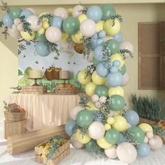 Easy Assembly 13Ft Balloon Arch Kit – Sage Green & Dusty Blue for All Occasions
