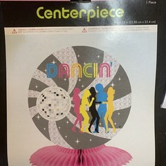 Disco Dancin’ Centerpiece 10” Paper 1970’s Party Tableware Decorations Supplies