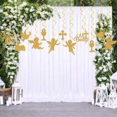 Mi Bautizo Party Decoration Baptism Decorations 24Pcs Hanging Swirls Decoration