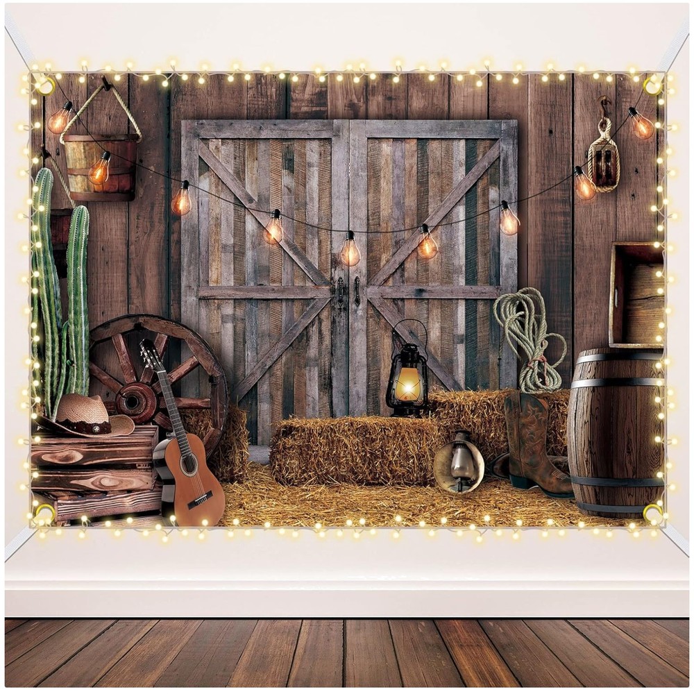 Cowboy Birthday Wedding Photo Background