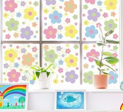 9 Sheets Spring Flowers Window Clings Back to School Colorful Flowers Windows…