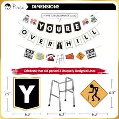 Over The Hill Birthday Decorations, Over The Hill Decorations Funny 50th Birt…