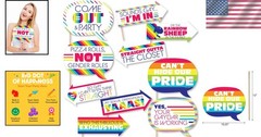 Create Memories with 10pc Love is Love Pride Photo Booth Prop Kit – Made in USA