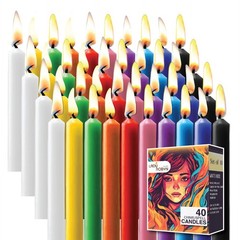 Spell Candles (40 Candles) – One Shipping Charge! Set of 40, Multicolor