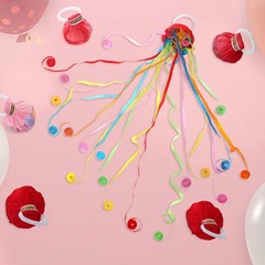 20Pack No Mess streamers,Romantic Colorful Hand Throw Streamers Poppers