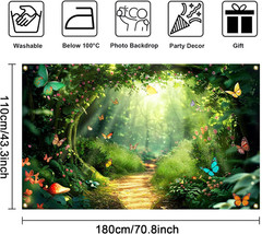 Enchanted Forest Photography Backdrop for Fairy-Themed Celebrations, 70.8×43.3 I