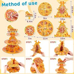 3 Tier Pizza Party Cupcake Stand Turtle Party Decorations Turtle Birthday Cup…