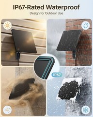 KJK 6W Solar Panel for Ring Camera, Trail Camera Solar Panel Charger with 500…