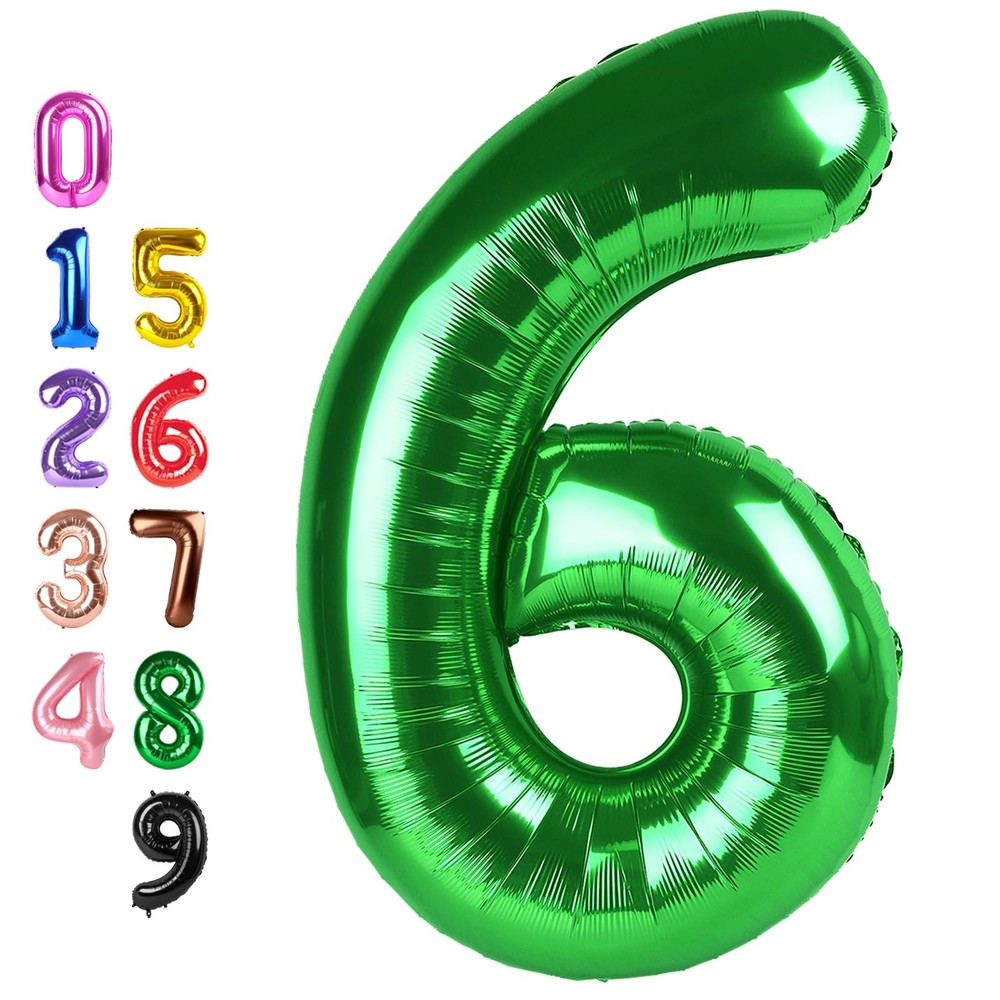 6 Balloon Numbers, 6 7 Decorations, Happy Six Seven Decoration for 6th, 40 In…