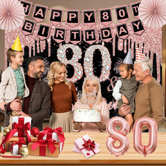 80Th Birthday Decorations for Women,32Pcs 80Th Birthday Party Decorations,Includ