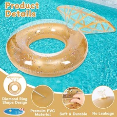 Bride Diamond Ring Pool Float & Towel Set Bachelorette Party Decoration Infla…