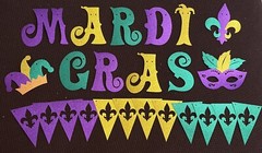 Mardi Gras Party Supplies – Banner, Balloons & Hanging Swirls / New 🎉