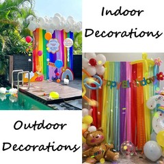 6 Rolls Rainbow Crepe Paper Streamers Colorful Crepe Rolls for Birthday Wedding