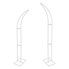 2 PCS Curved Wedding Arched Stands Backdrop Stand for Ceremony and Party