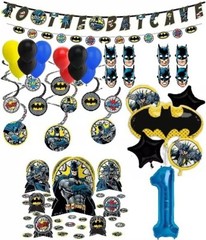 Batman Birthday Party Decorations Jumbo DoubleBanner Balloons 1 to 9 HeroesUnite