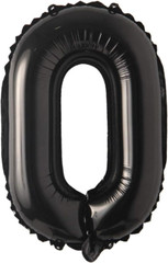 16″ Inch Single Black Alphabet Letter Number Balloons Aluminum Hanging Foil Film