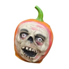 Scary Realistic Latex Pumpkin Head Ornament Halloween Decorations Props Gift
