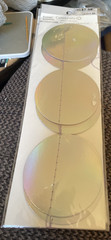Silver Circle Banners Lot of 2 NIP Irridescent 6 ft ea Decoration Rainbow Celebr