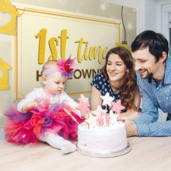 1St Time Homeowner Backdrop Banner Decor Gold Glitter – Housewarming Party Theme