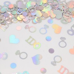 160 PCS Iridescent I Do Engagement Wedding Confetti Bridal Shower Decoration