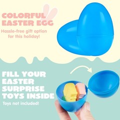 JOYIN 3.15″ Easter Eggs, Large Fillable Plastic Eggs Empty Colorful 100Pack