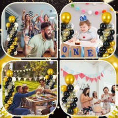 Balloon Column Stand with 102 Balloons, Balloon Column Kit Set of 2, Metal Ba…