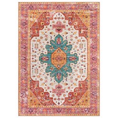Moynesa Ultra-Thin Washable Vintage Area Rug – 5×7 Large Bedroom Boho Non-Sli…