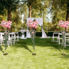 Modern Gold Steel Freestanding Rack Photography Backdrop Stand For Wedding Party