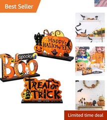 Vibrant Indoor Halloween Centerpieces: 3 Stylish Wooden Designs for Celebrations