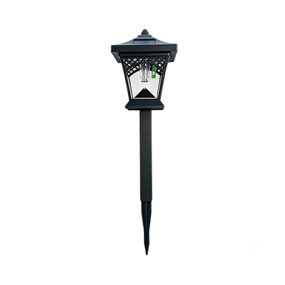 Black LED Solar Lawn Lamp 11x11x43cm Outdoor Waterproof for Garden For Yard Use