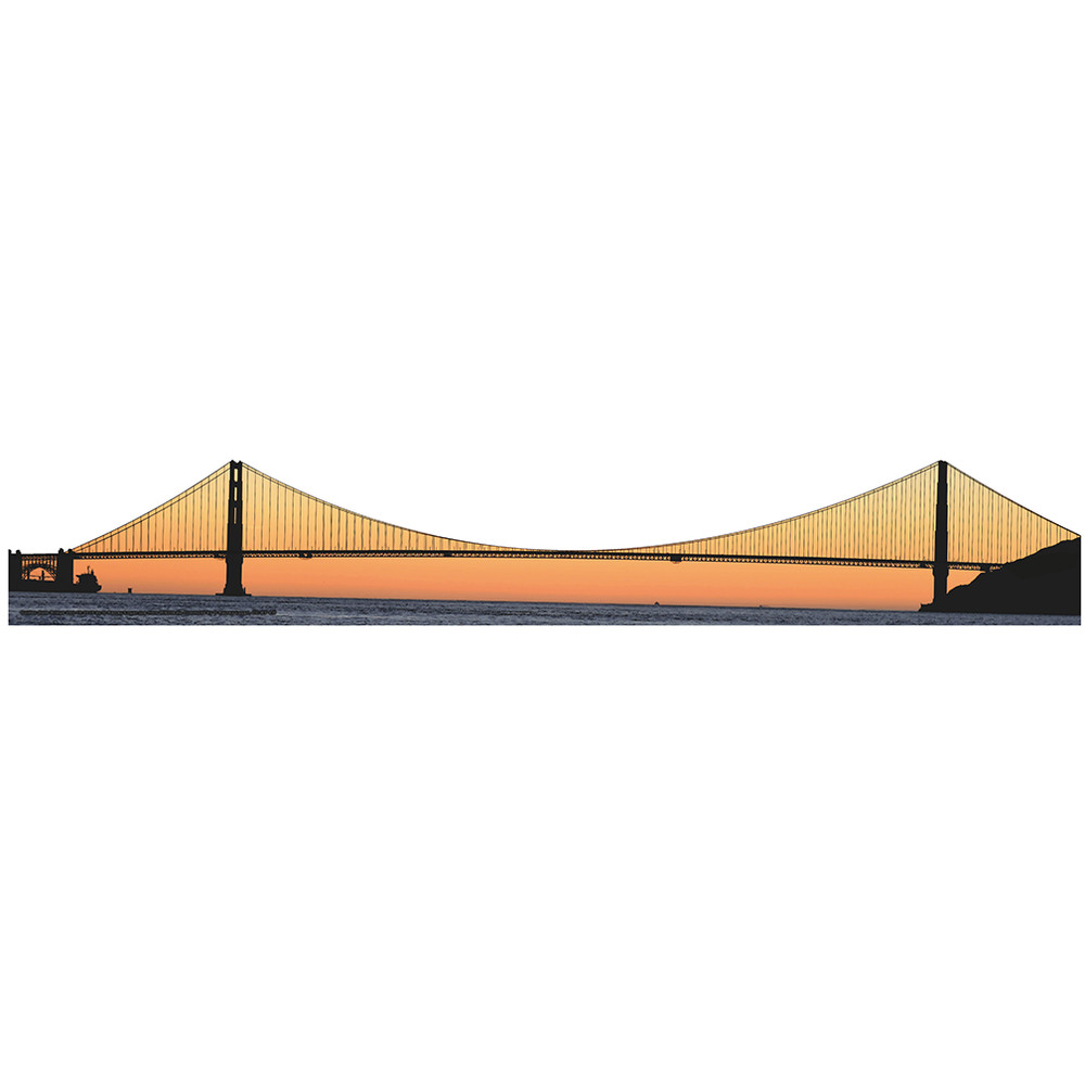 Golden Gate Bridge Silhouette San Francisco California Cardboard Cutout Stand