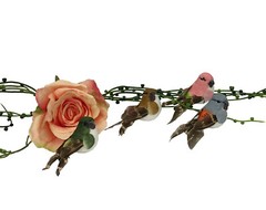 12 Pc Set of Mushroom Bird Decorations Craft Home and Garden Ornaments
