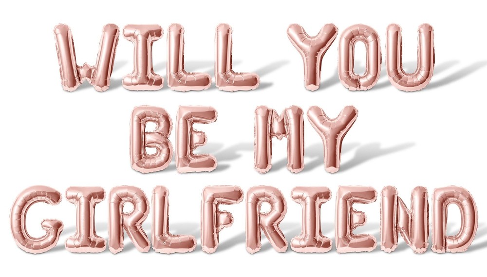 Letter Balloons – WILL YOU BE MY GIRLFRIEND 16″ Inch Alphabet Letters Foil My…