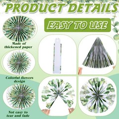 Weekgrat 18 Pcs Eucalyptus Paper Fans Colorful