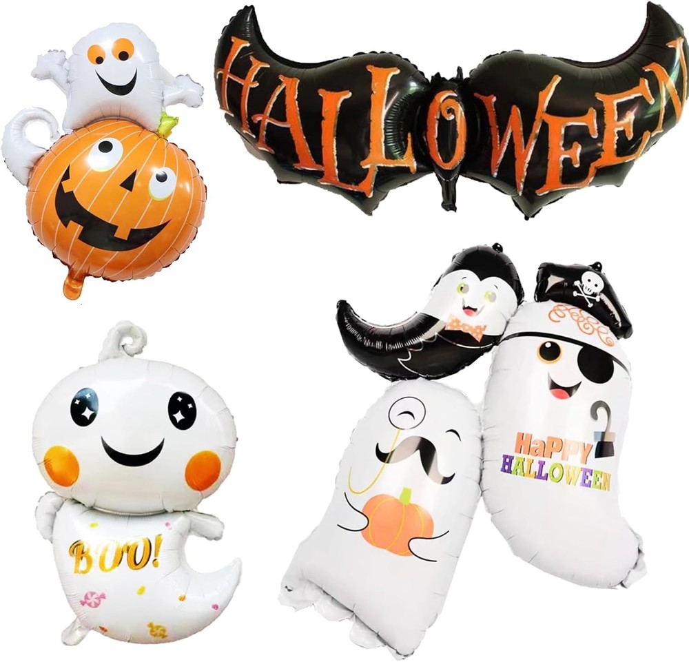 Halloween Foil Ghost Balloons for Halloween Party Indoor Outdoor Decorations
