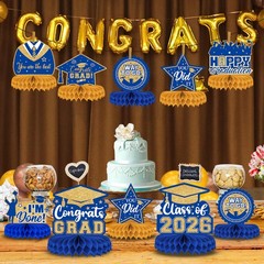 8 Pieces Class of 2026 Graduation Table Decorations 2026 Congrats Grad Honey…