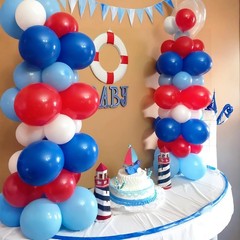 Red White and Blue Balloons 60pcs, 4th of July Patriotic Balloons Red Dark Li…