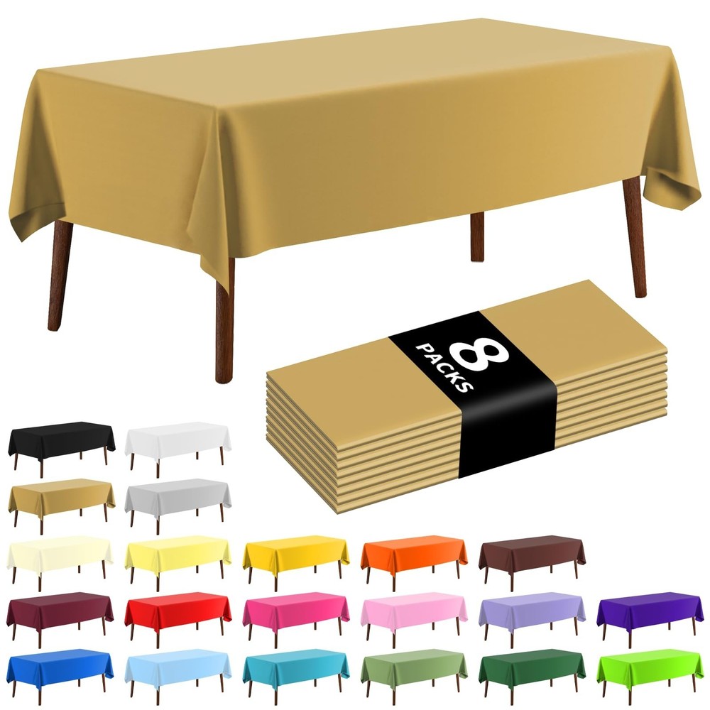 CXPSINC Plastic Tablecloth 54″ x 108″Disposable Tablecloth Rectangle Plastic …
