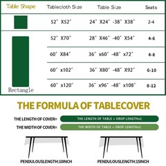 MATIRUG Spring Summer Tablecloths for Rectangle Tables 52×70 Inch, Washable W…