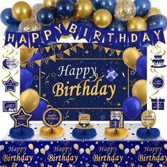 Blue and Gold Birthday Party Decorations
