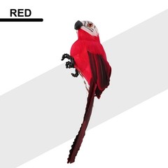 Artificial Feather Parrot Simulation Fake Bird Model Home Garden Lawn Tree Decor