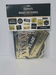 Better with Age Over the Hill Gold Birthday Party Cutout Decorations