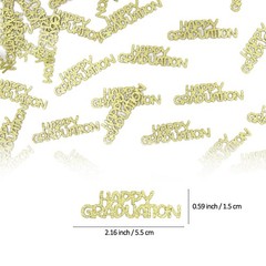 120 PCS Gold Glitter Happy Graduation Class Of 2026 Table Confetti