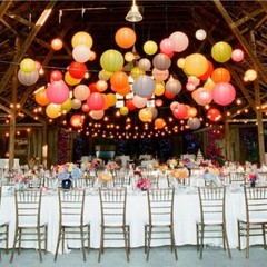 10 Mixed Large Round Chinese Paper Lanterns Lamp Shape Wedding Party Decorations