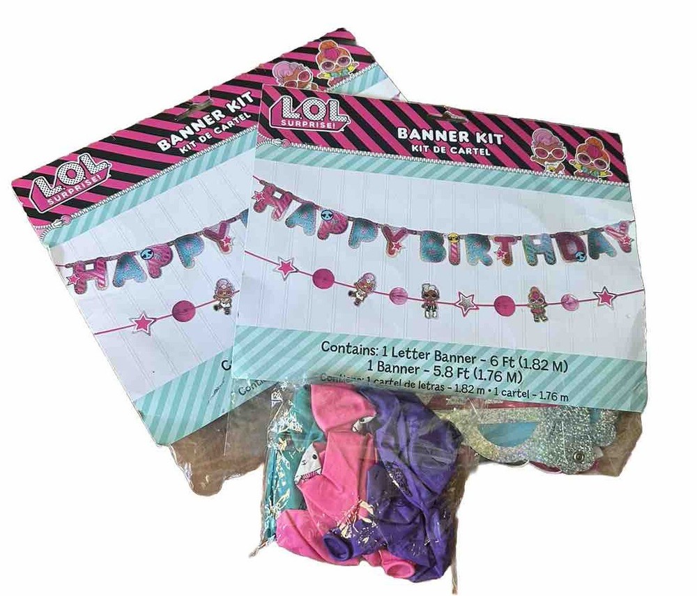 LOL Surprise Doll Party Supplies Birthday Banners & Balloons