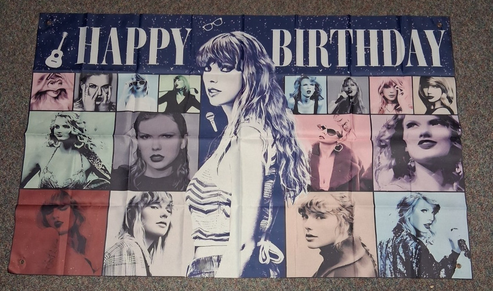 Taylor Swift Happy Birthday Banner, Backdrop And Party Decorations #298