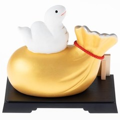Seto Togei 2025 Zodiac Figurine Compact Snake New Year’s Decoration Good Luck
